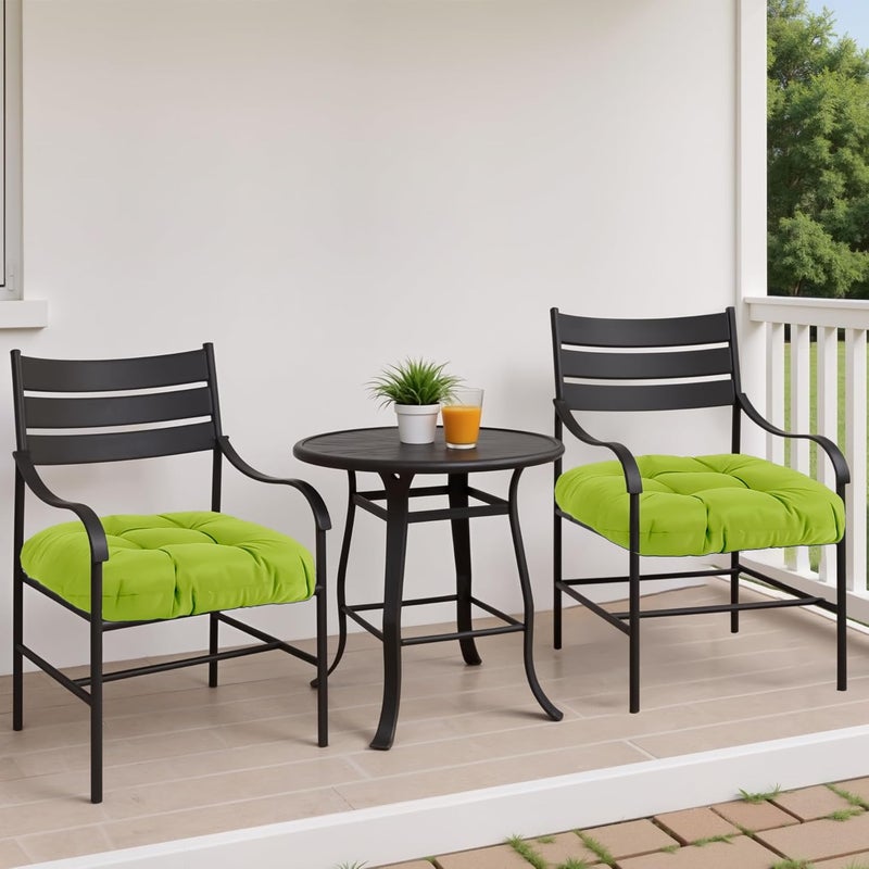 MTMR Outdoor Chair Cushions Set of 2, 19x19 Waterproof Wicker Seat Cushions for Patio Furniture, Thick Tufted Outdoor Replacement Furniture Pad for Porch Lawn Wicker Desk Dining Rocking Chair, Green - Image 2